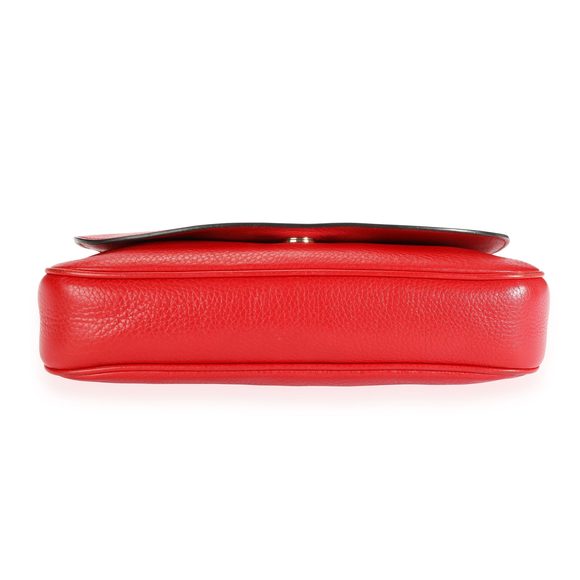 Gucci Red Pebbled Leather Medium Soho Chain Bag - Picture 5 of 9